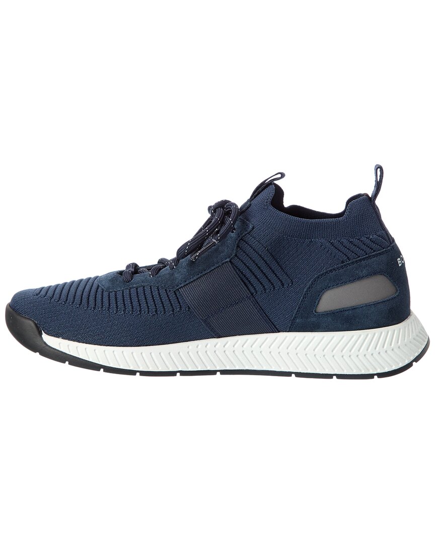 Hugo Boss Titanium Knit & Suede Sneaker