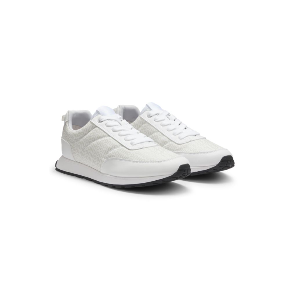 Low-top trainers with monogrammed uppers