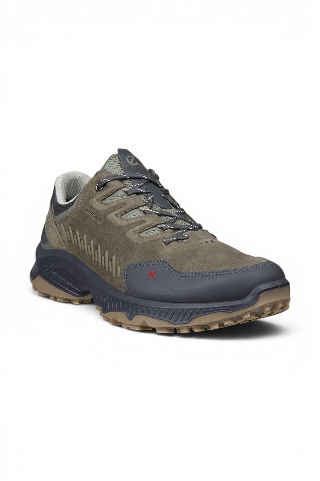 Ecco Men's Green Leather Waterproof Hiking Trainer Sneaker Shoes - Receptor XP
