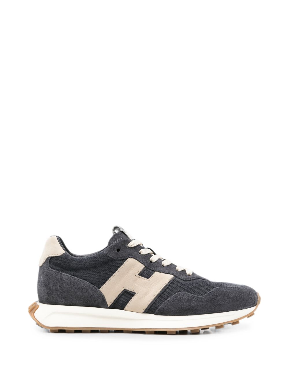 Dark Grey Suede Mesh Sneakers
