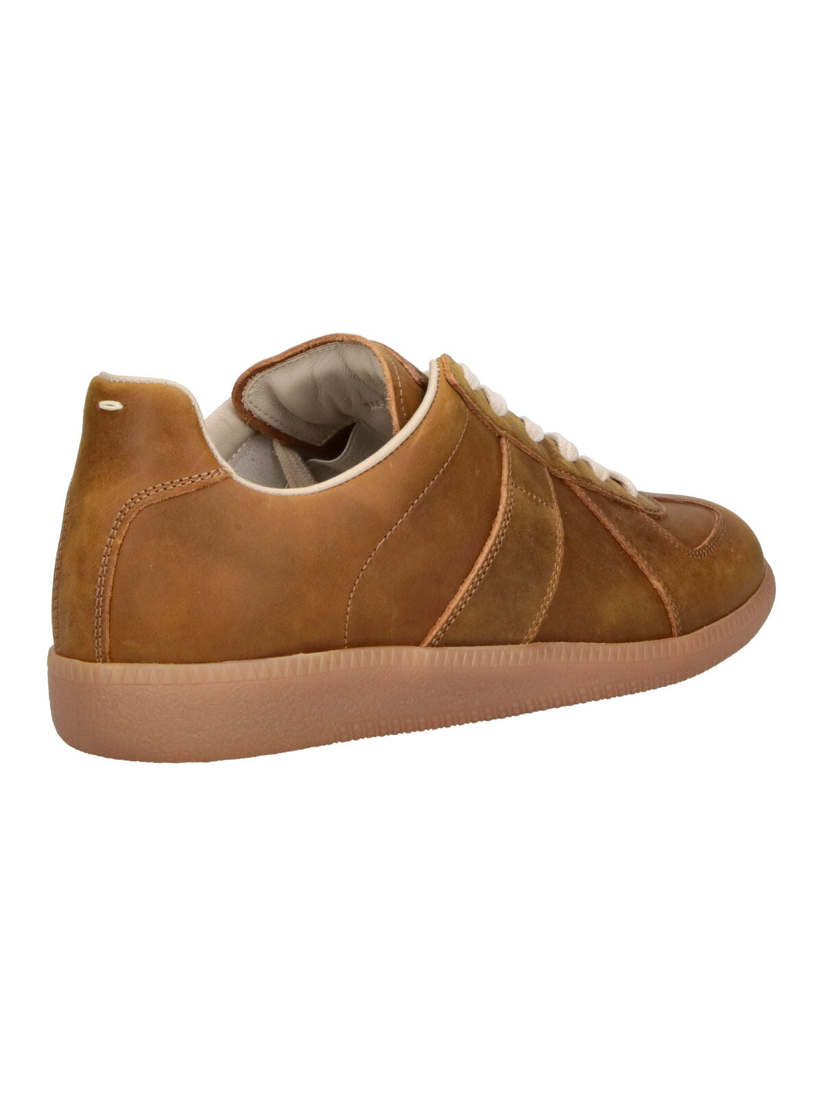 Brown Low-Top Leather Sneakers