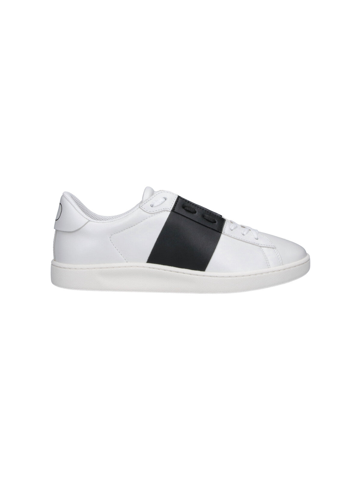 Low-Top Sneakers with Bold Black Midfoot Band