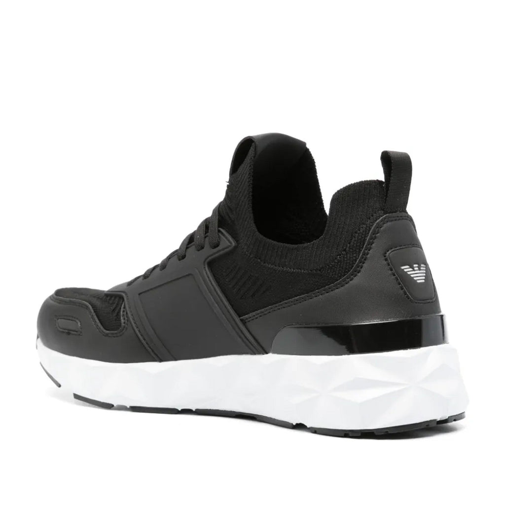 Black Sophisticated Textured Sole Sneakers