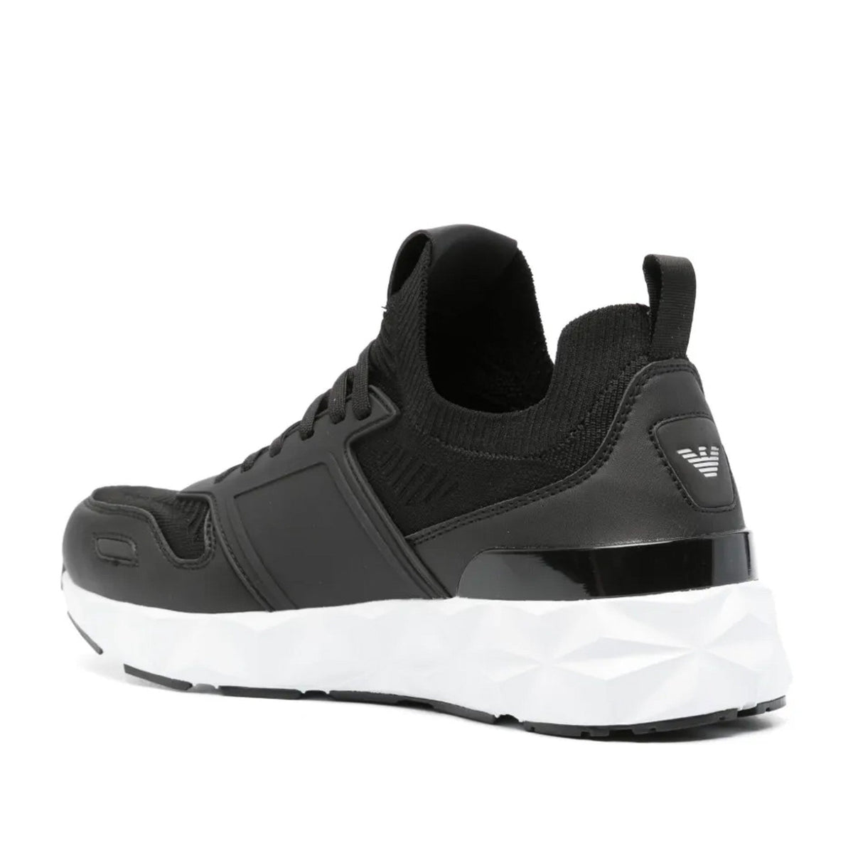 Black Sophisticated Textured Sole Sneakers