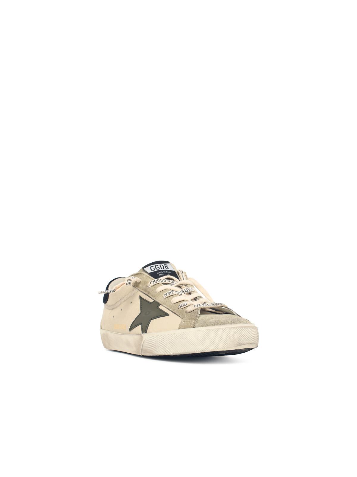 Cream Super Star Leather Sneakers
