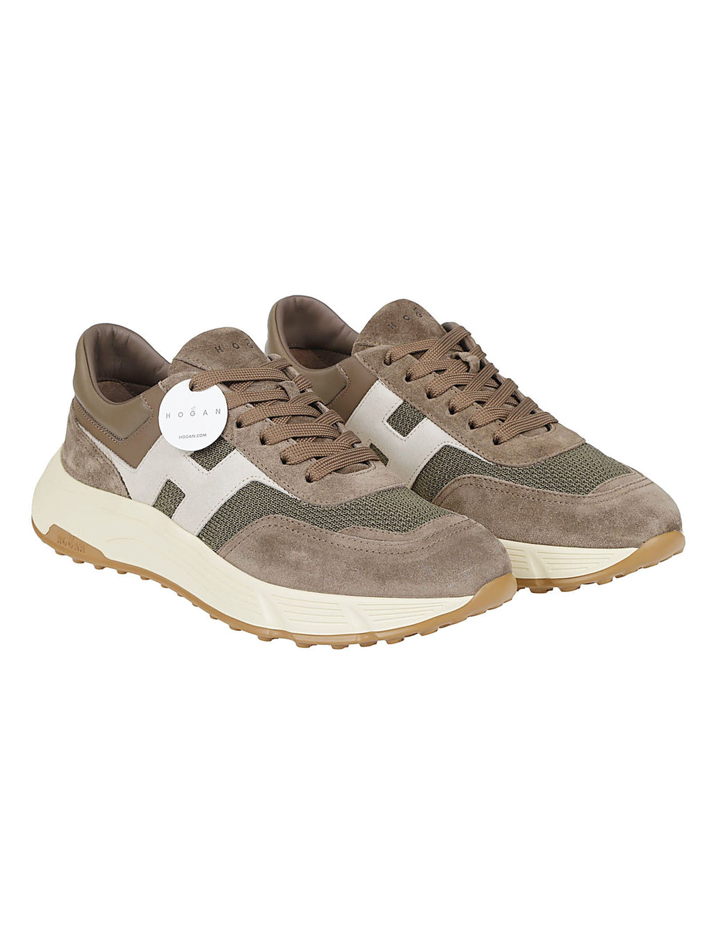 Hyperlight Taupe Suede-Leather Low-Top Sneakers