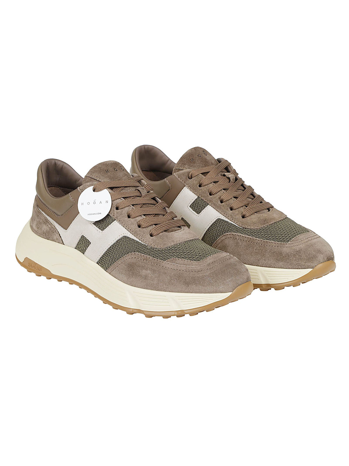 Hyperlight Taupe Suede-Leather Low-Top Sneakers