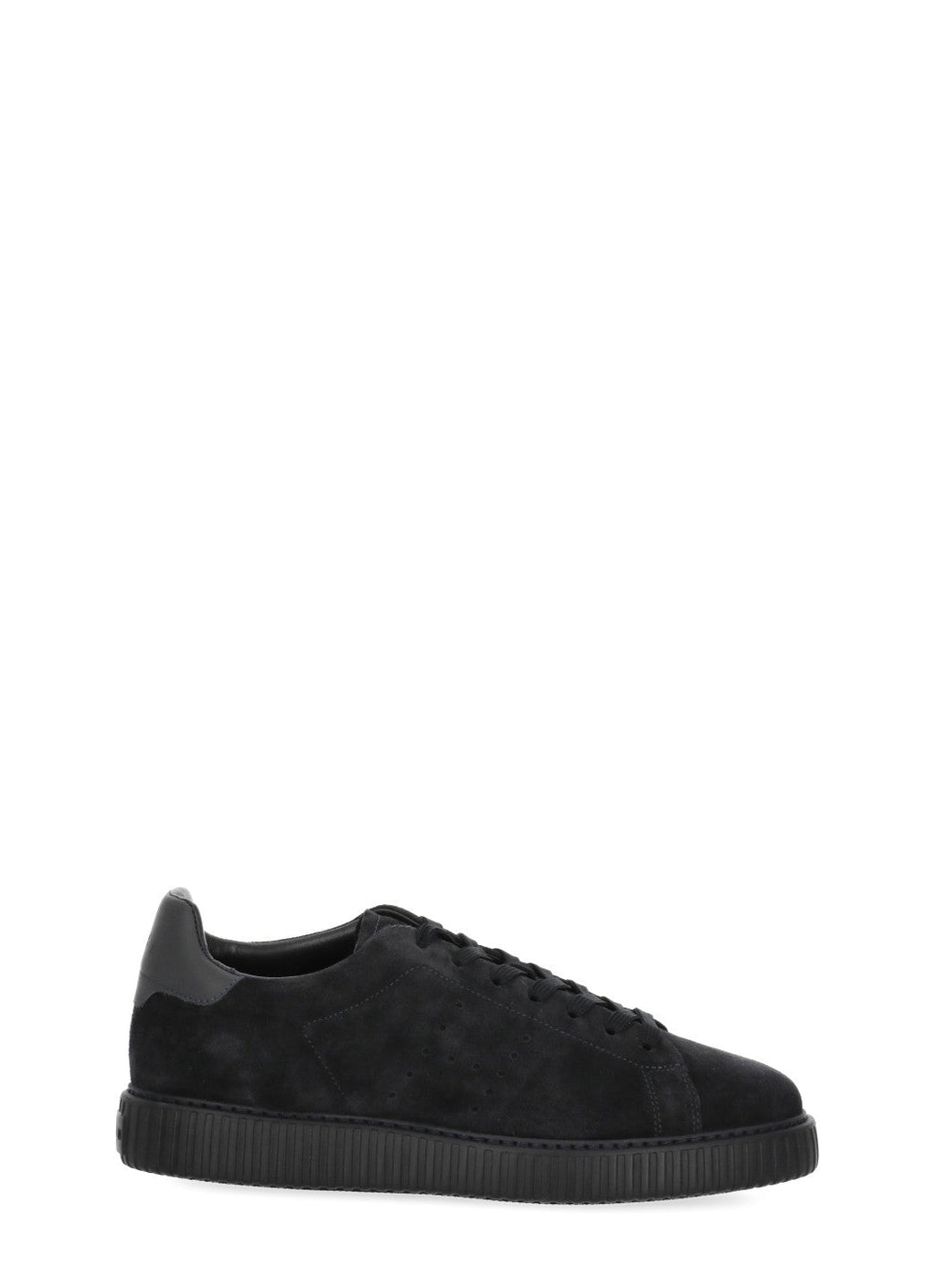 Blue Suede Low-Top Sneakers