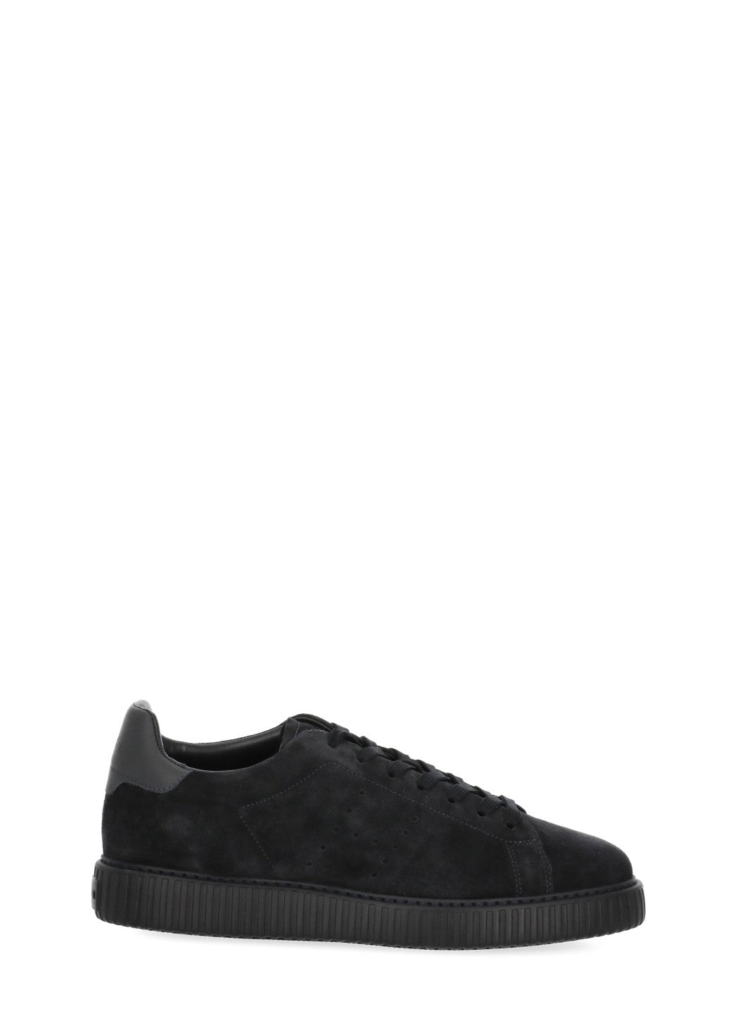 Blue Suede Low-Top Sneakers