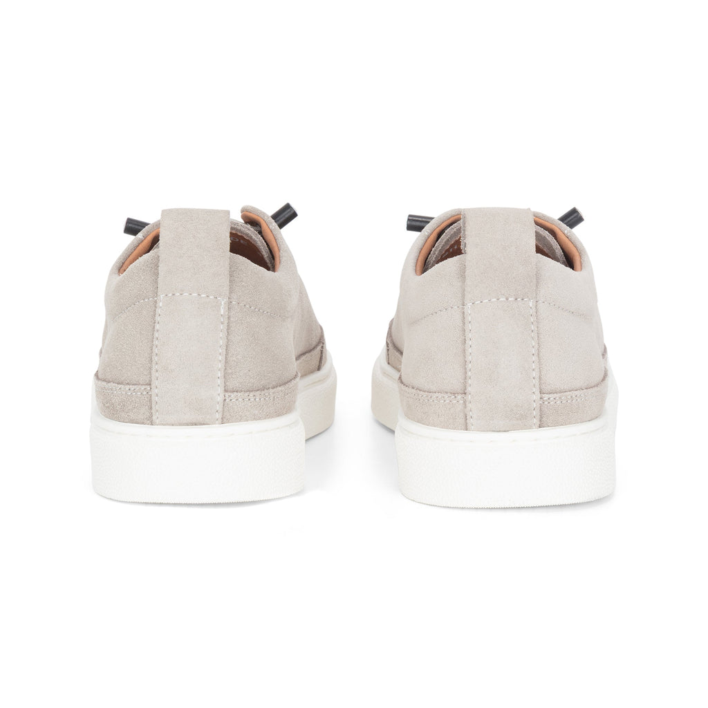Justin Reess Mens Grey Suede Leather Trainers Sneakers - Josh