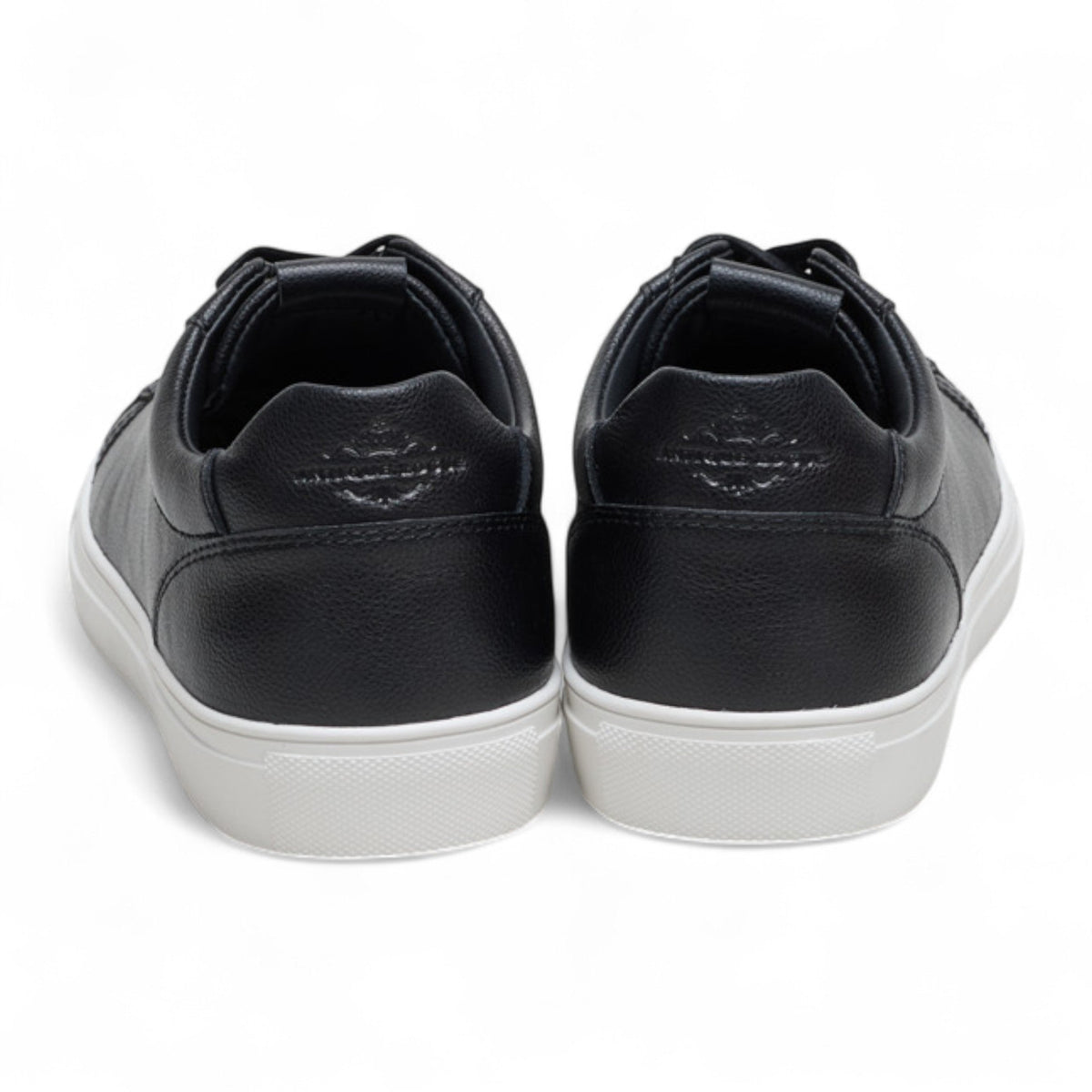 Antique Rogue Men’s Black Leather Trainer Sneaker Shoes - Gibbs