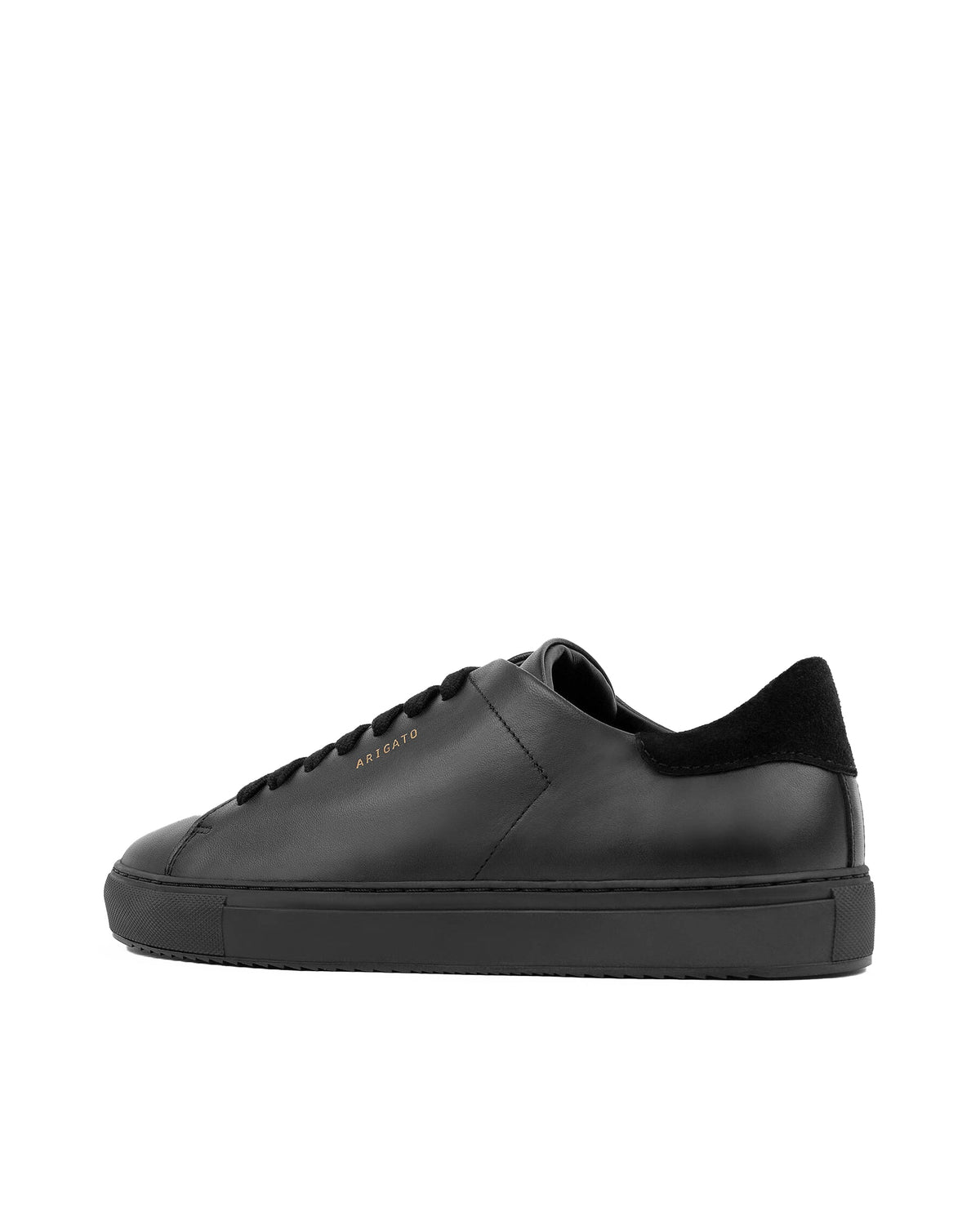 Low-Top Sneakers in Certified Leather with Gold Accents