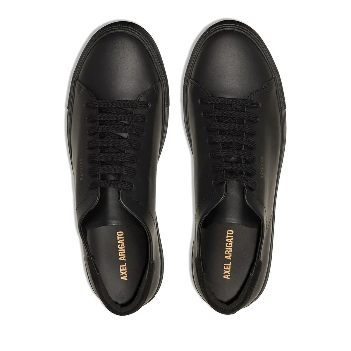 Black Clean 90 Minimalist Textured Heel Leather Sneakers