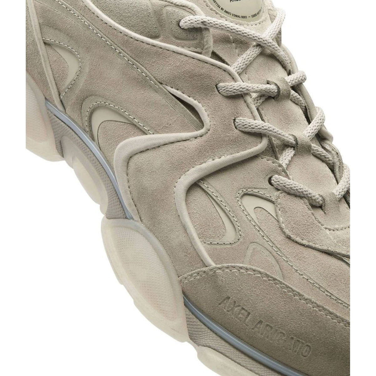 Beige Eris Sculpted Rubber Sole Suede Sneakers