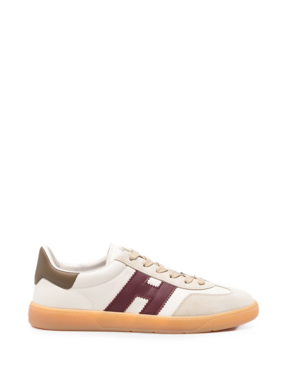 Burgundy Logo Gum Sole Low-Top Sneakers