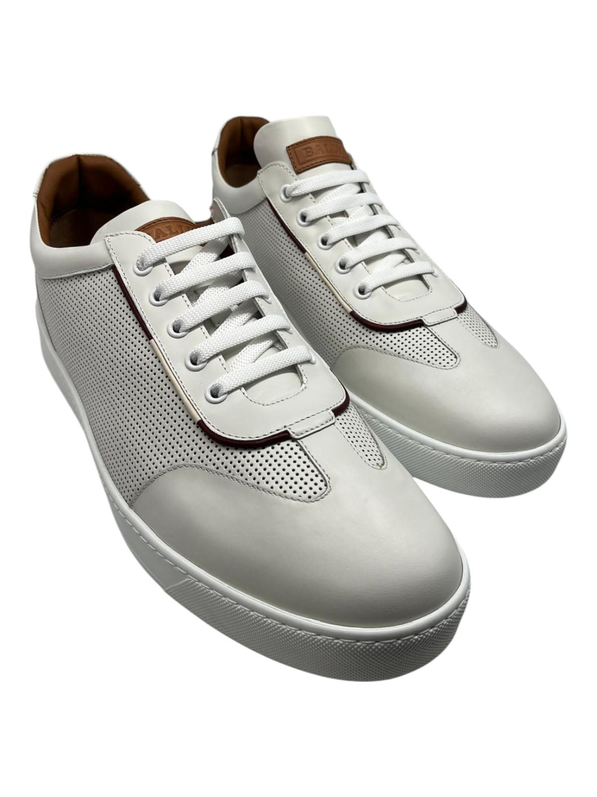 Bally Baxley 6233852 Men's White Calf Perforated Sneakers