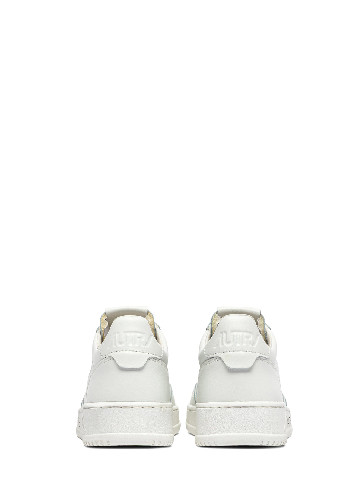 Low-Top Leather Sneakers with Perforated Detailing and Unique Sole Accents