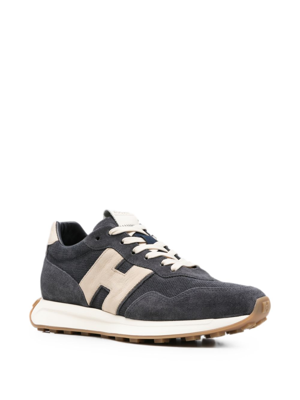 Dark Grey Suede Mesh Sneakers