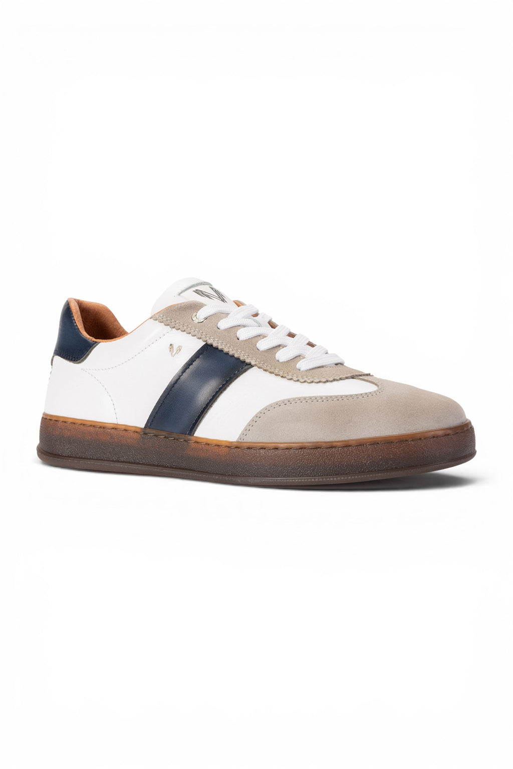 Martinelli Men's Blue Leather Sneakers Trainer Shoes - Seaford