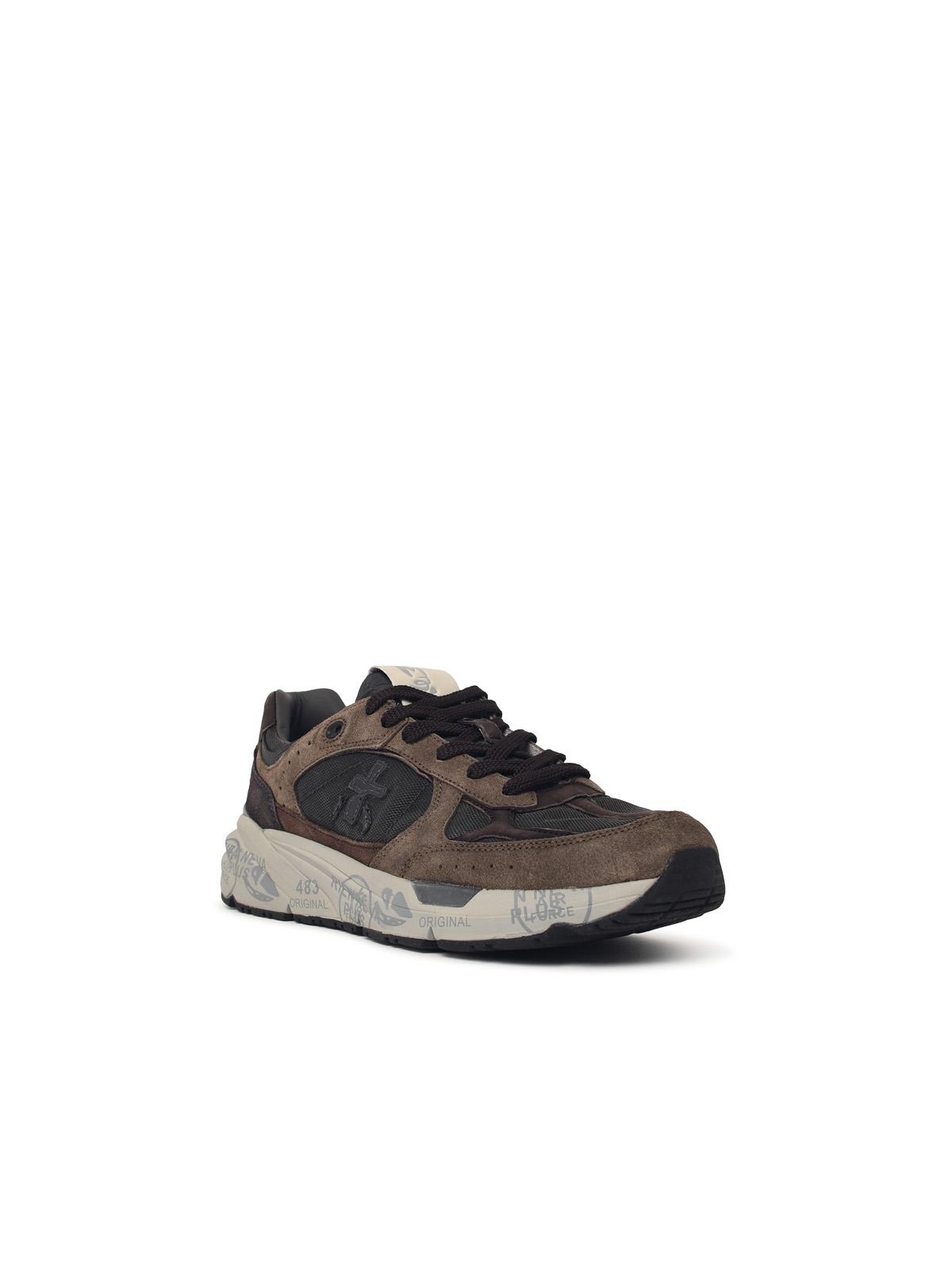 'Mase25 8421' Brown Suede Blend Sneakers