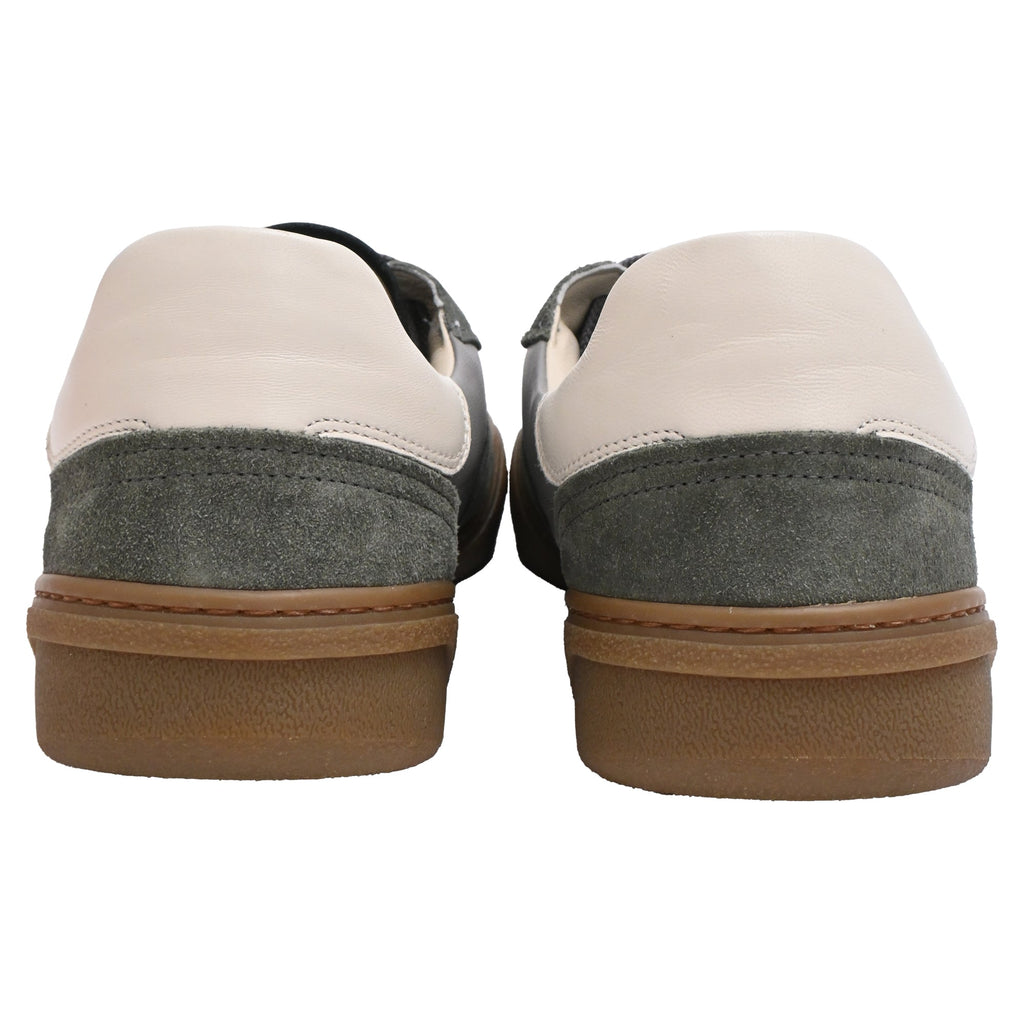 Acne Studios Bars Low-Top Sneakers in Grey Leather and Suede