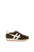Brown Sneakers With Smooth Finish And Sturdy Sole 86Er Suede