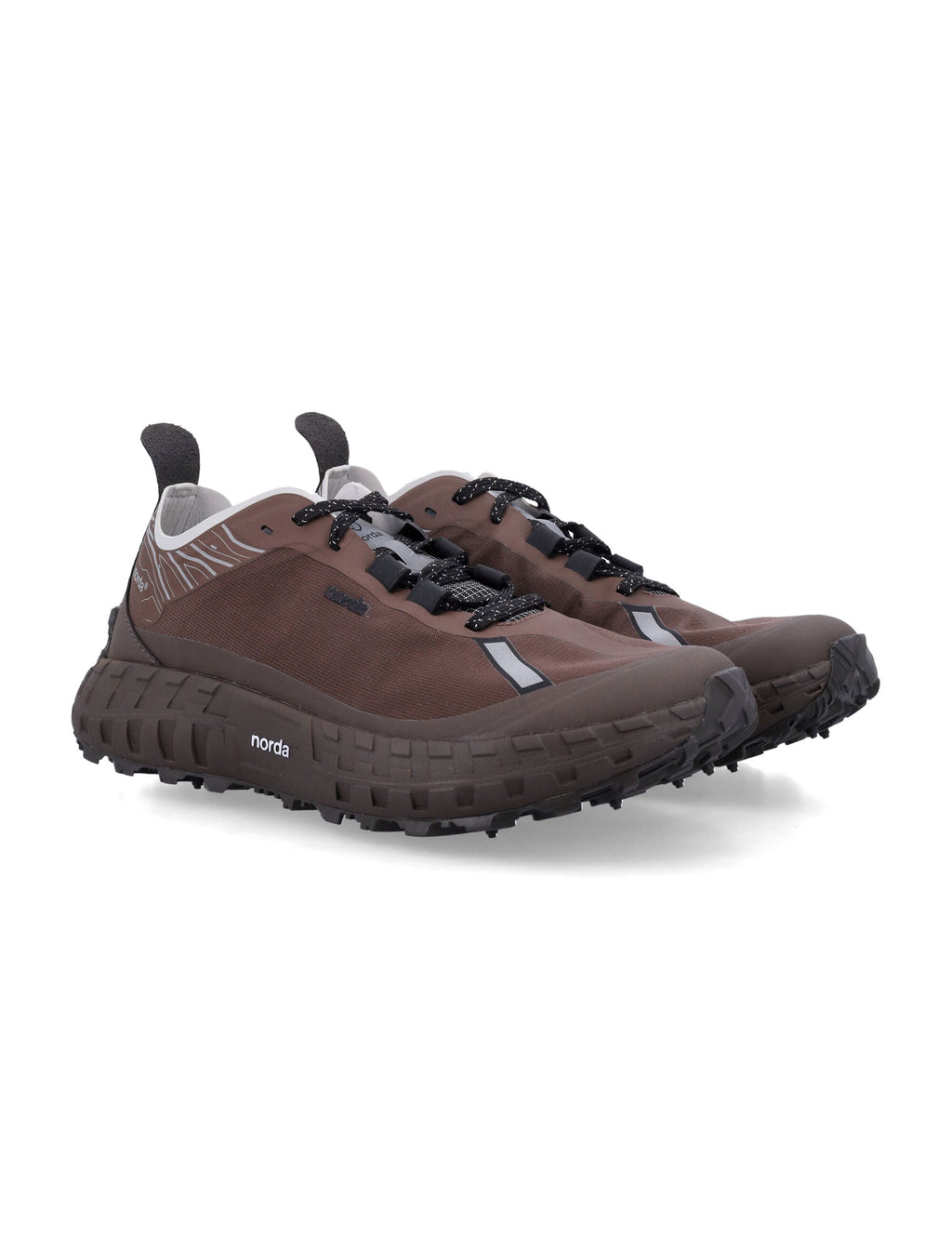 Brown Rugged Reflective Trail Sneakers