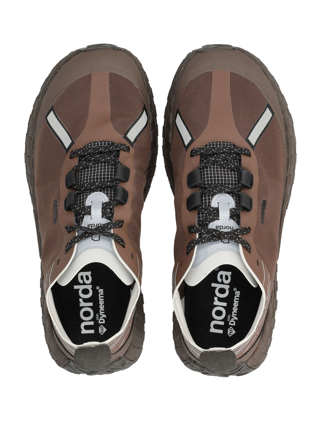 Brown Rugged Reflective Trail Sneakers