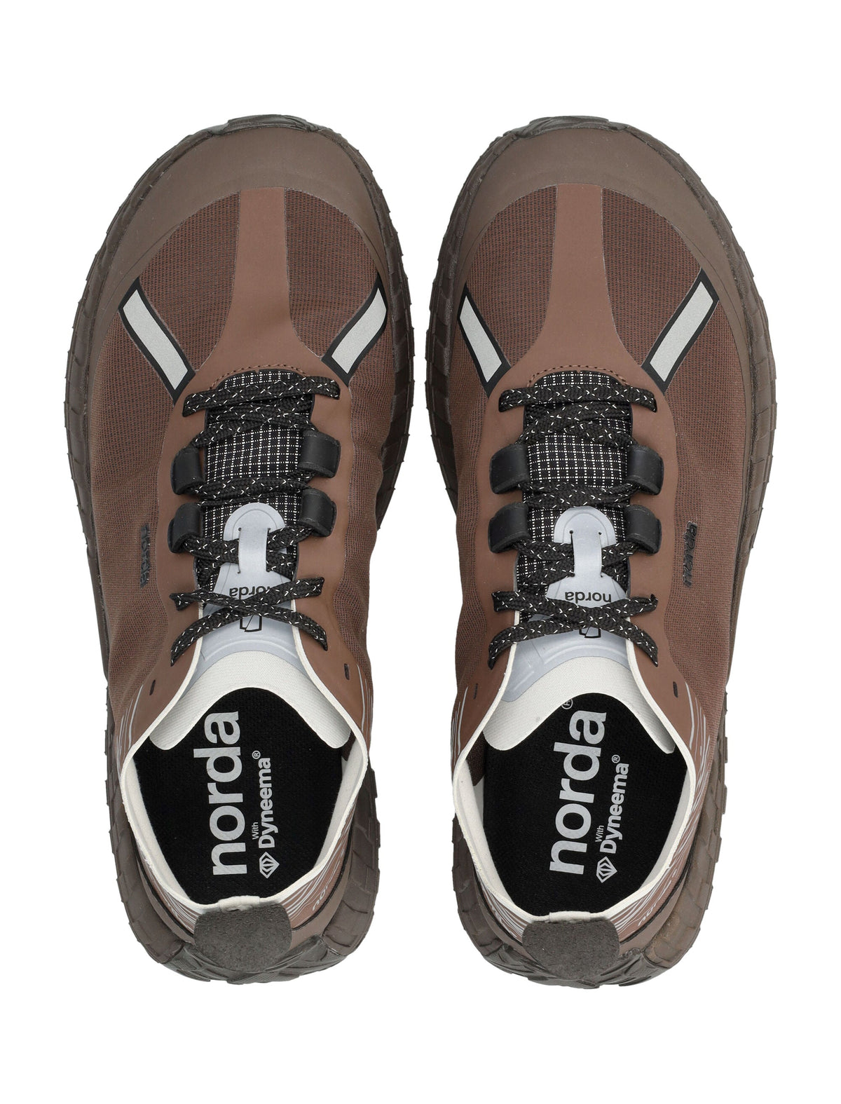 Brown Rugged Reflective Trail Sneakers
