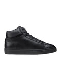 Blue High-Top Textured Leather Sneakers