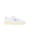 Low-Top Sneakers with Rounded Toe and Multicolor Logo