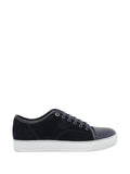 Low-Top Sneakers with Suede and Smooth Texture Contrast