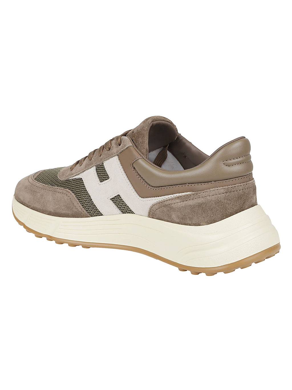 Hyperlight Taupe Suede-Leather Low-Top Sneakers
