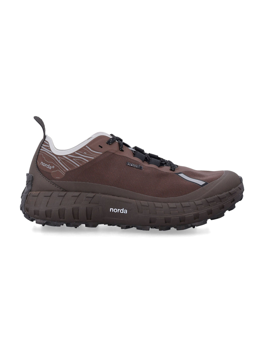 Brown Rugged Reflective Trail Sneakers