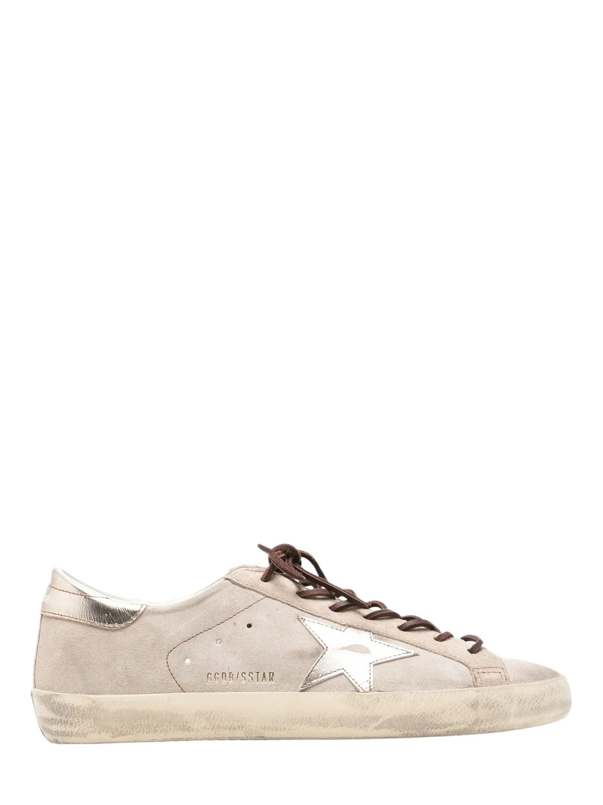 Low-Top Sneakers with Suede Upper and Laminated Star Detail