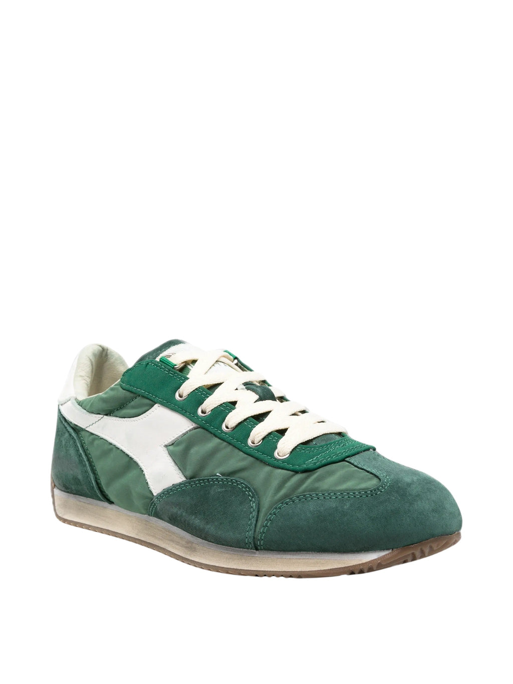 Equipe Vela Vintage Green Suede-and-Nylon Sneakers