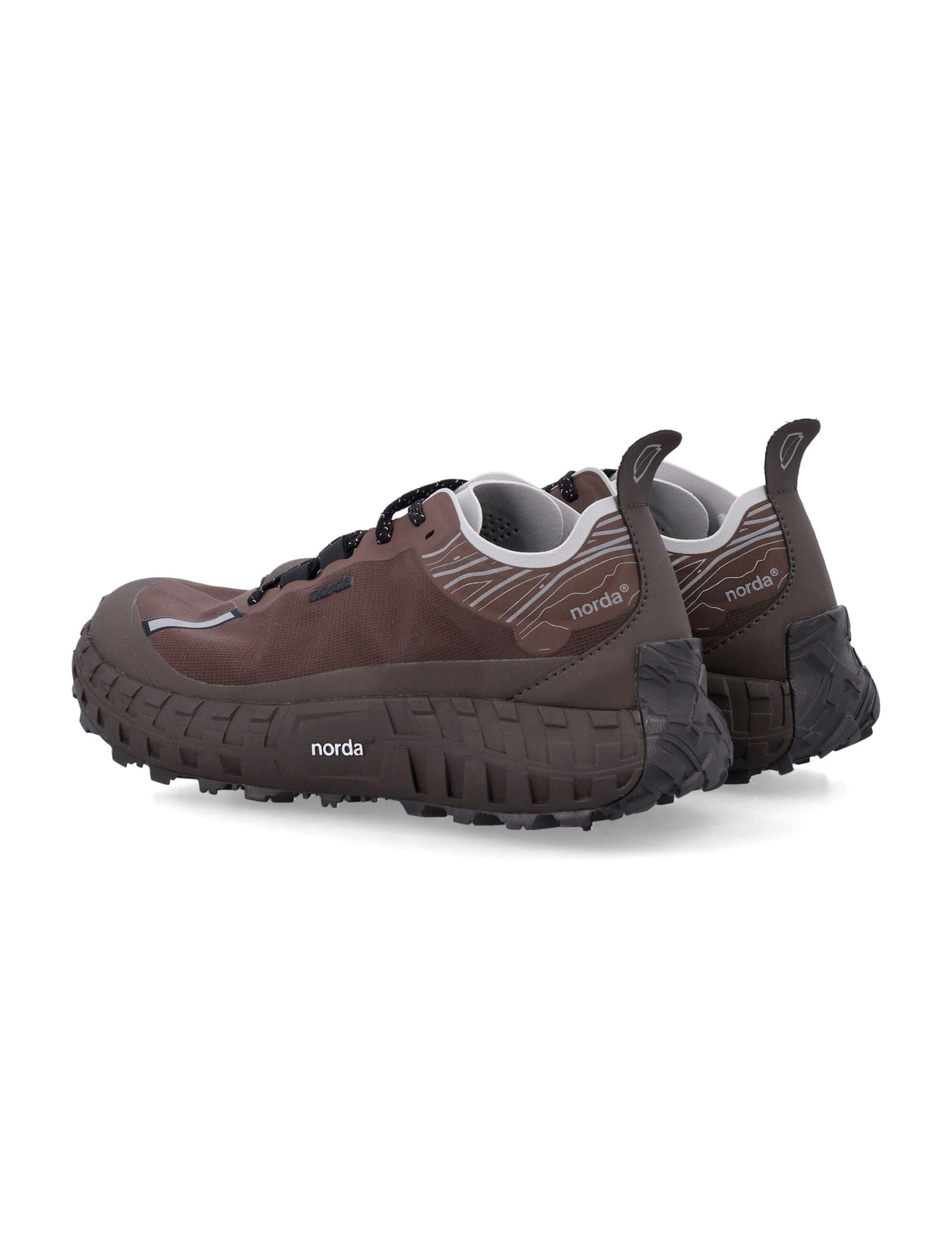 Brown Rugged Reflective Trail Sneakers