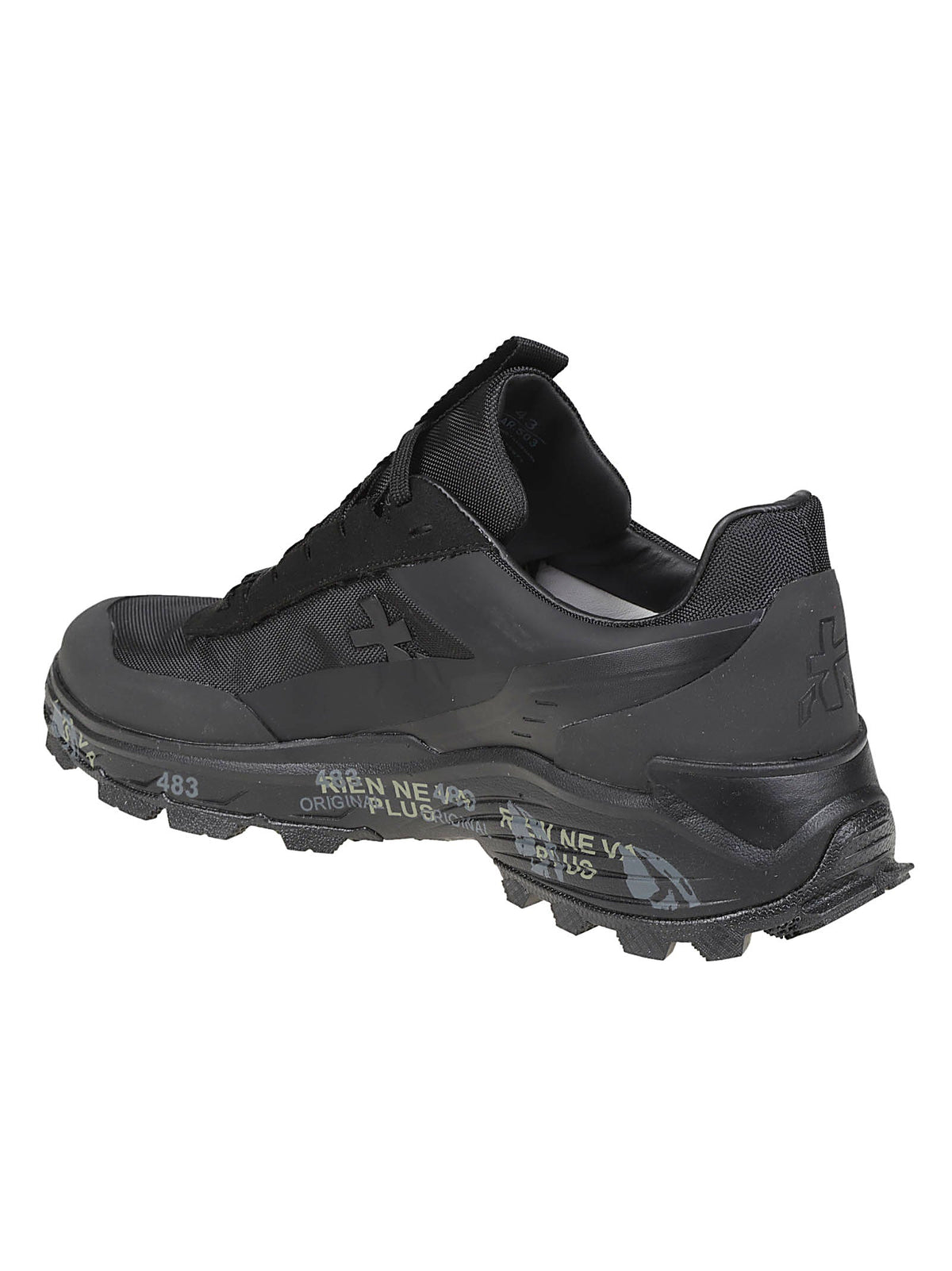 Black Devin Low-Profile Polyurethane Sneakers