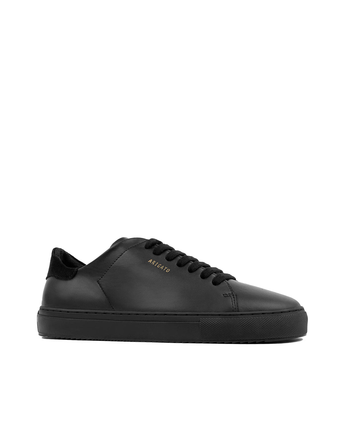 Low-Top Sneakers in Certified Leather with Gold Accents