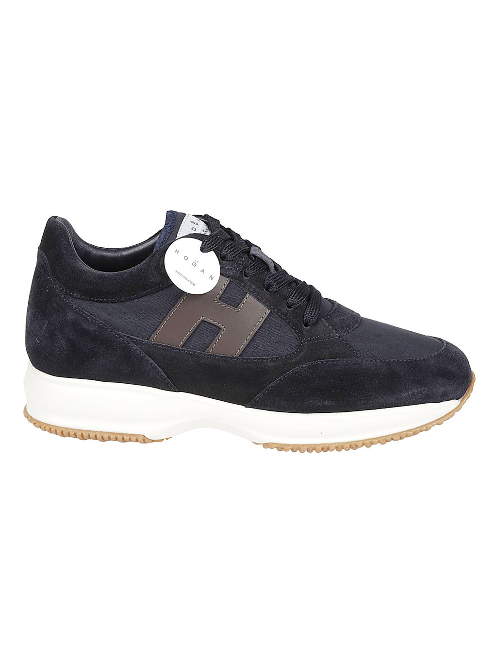 Interactive Suede-Trim Low-Top Sneakers