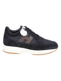 Interactive Suede-Trim Low-Top Sneakers