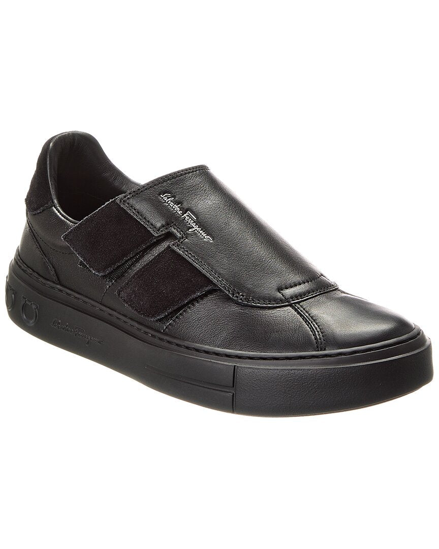 Ferragamo Lima Vit Saddle Sport Costa Leather Sneaker