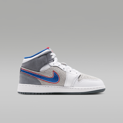 Air Jordan 1 Mid SE "Hare" Big Kids' Shoes