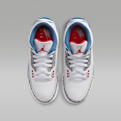 Air Jordan 3 Retro "True Blue" Big Kids' Shoes