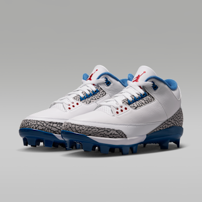 Jordan 3 Retro MCS "True Blue" Men's Baseball Cleats