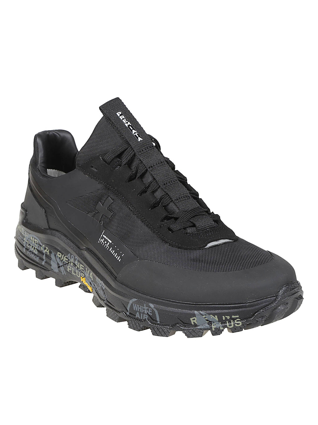 Black Devin Low-Profile Polyurethane Sneakers