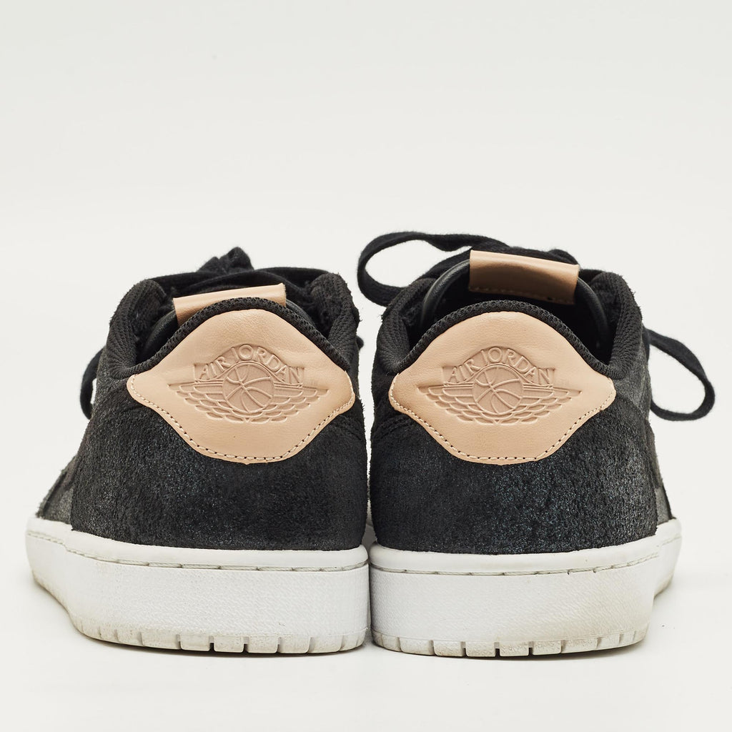 Air Jordans Black Suede Jordan 1 Retro Low Og Black Vachetta Sneakers