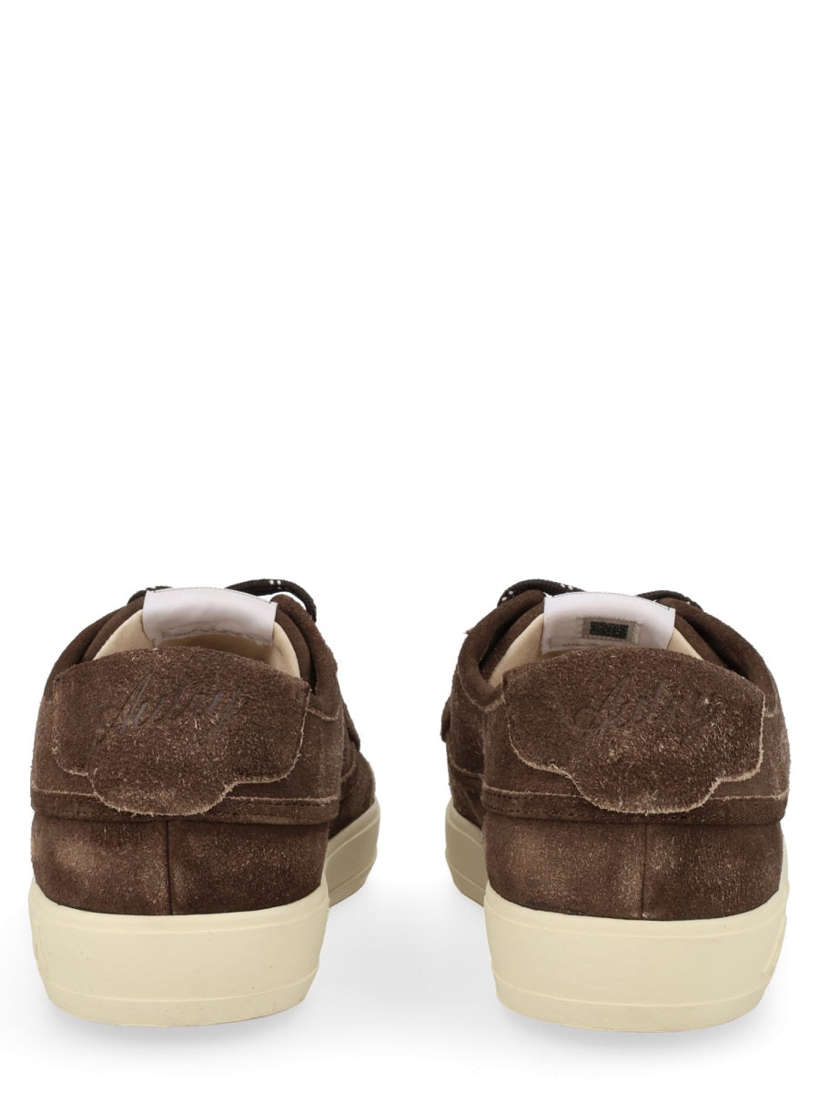 Black Low-Top Suede Leather Sneakers