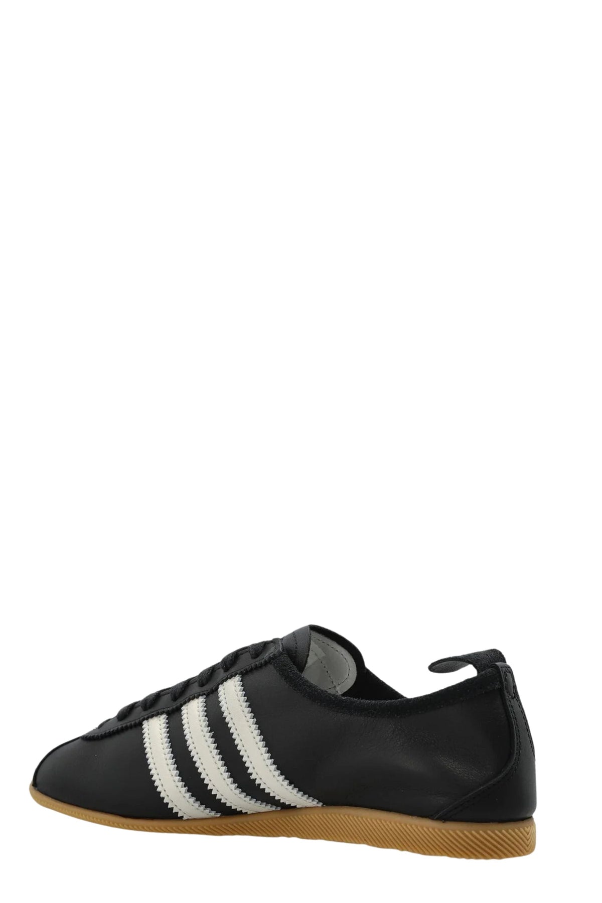 Black Japan White Accents Gold Logo Leather Sneakers