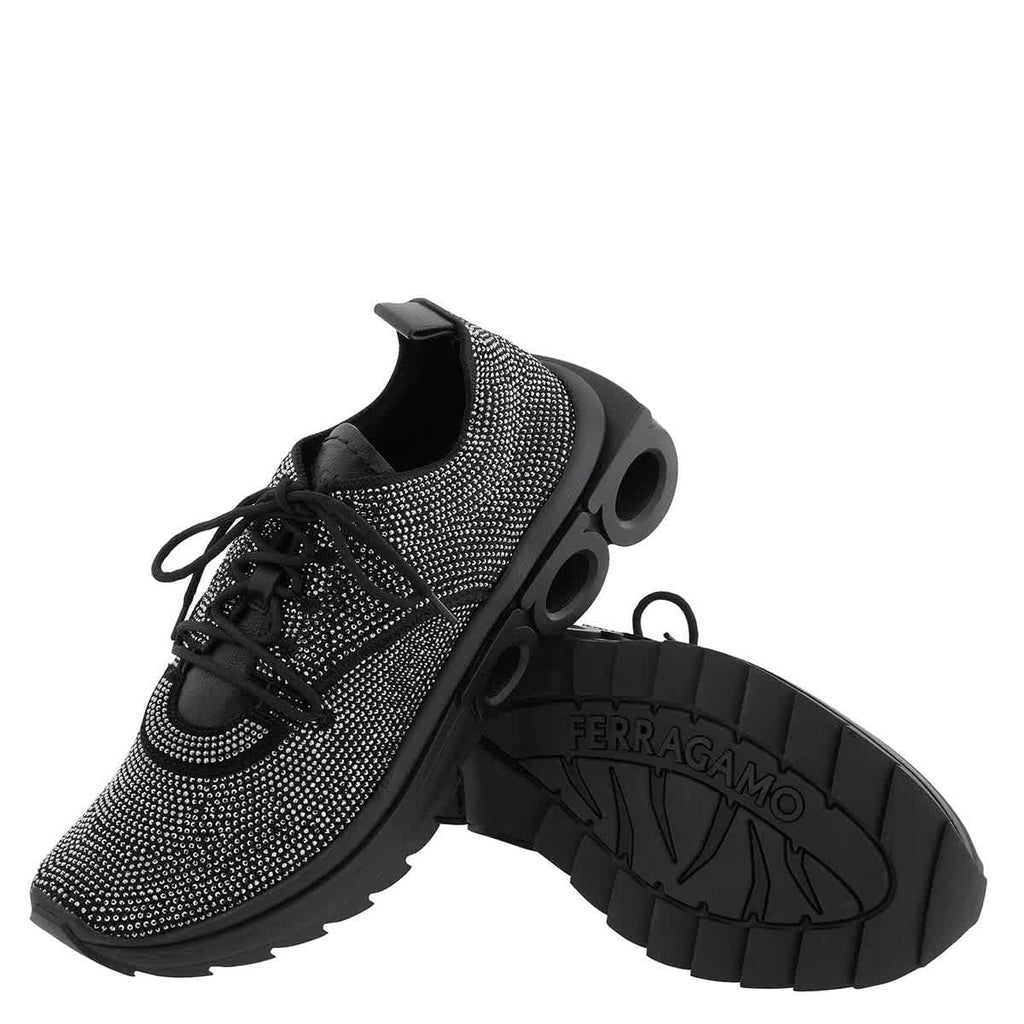 Ferragamo Nima Rhinestone Gancini Sneakers